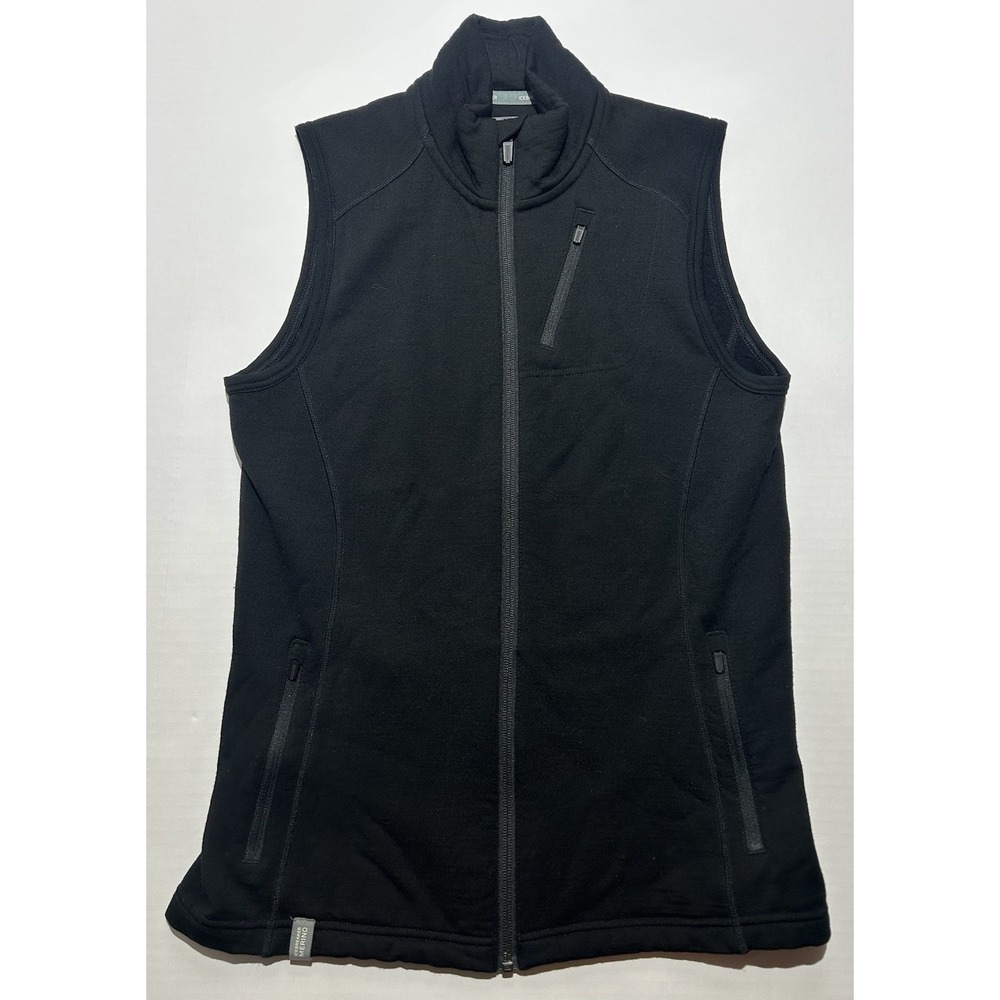 Icebreaker Merino Vest Mens Medium RealFleece Wool Zip Pockets Outdoor EUC